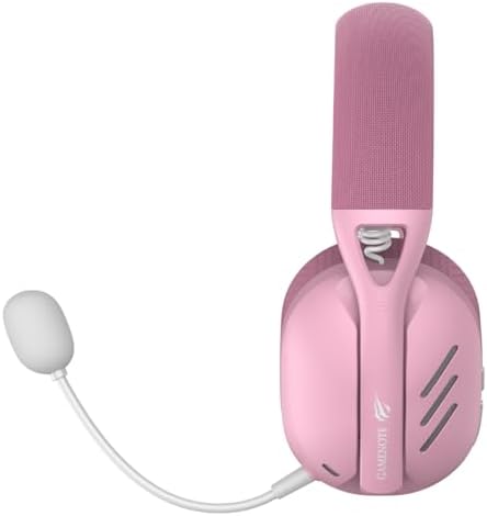 Havit Gamenote Fuxi-H3 Gaming Oyuncu Mikrofonlu Kulaklığı 7.1-4 Modlu (BT, 2.4Ghz, Type-C, 3.5mm) (Pembe) - Görsel 4