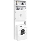 Économie d'Espace Vertical : En forme de colonne, ce meuble dessus WC propose une solution ingénieuse pour optimiser les toilettes. Conçu avec placard et étagère ouverte, il libère de la place au sol et offre un rangement pratique dans un espace restreint