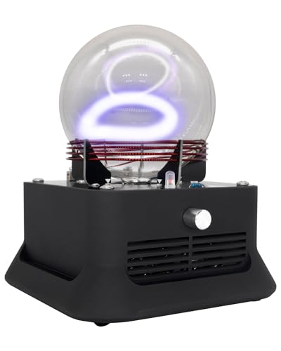 Musical Plasma Ring Exciters, Xenon Glass Ball, Music Players, Quirky Gifts, Science Educational (Black)