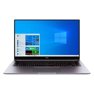 HUAWEI MateBook D 16, AMD Ryzen 5 4600H, 16GB RAM, 512GB SSD, 16.1″ 1080p FHD FullView Display, Schlankes Metallgehäuse, Fingerprint Sensor, Free Upgrade to Windows 11,Low Blue Light,QWERTZ, Grau
