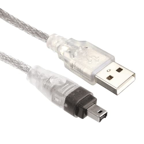 NFHK USB Male to Firewire IEEE 1394 4Pin Male iLink Adapter Cord Cable for DCR-TRV75E DV 1m USB Firewire Cable - Image 4