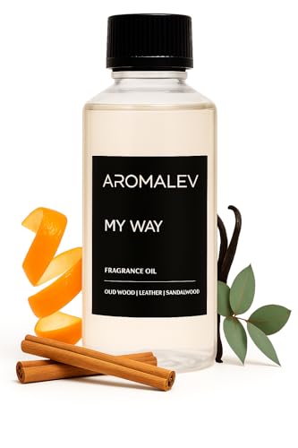 AROMALEV My Way Fragrance Oil Inspired by The 1 Hotel Miami Beach, Luxury Diffuser Blend with Notes of Oud Wood, Leather, and Sandalwood | Long Lasting Aroma | 120ml, 4.10 fl oz