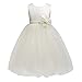 Merry Day Flower Little Girl Party Dress Girls Elegant Tulle Wedding Princess Gown Pageant Dresses Cream 1-2 Years