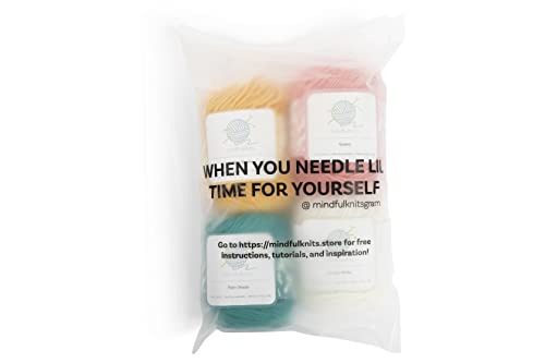 Tropical Mindfulknits Knitting Yarn, Crochet Yarn & 100% Cotton Yarn For Knitting, Crocheting, Soft & Gentle Worsted Weight Yarn For Baby - Multicolor (4) #TOP1