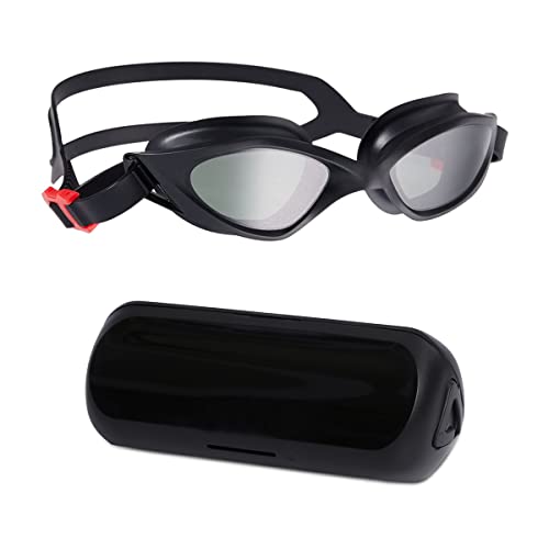 Besmall Swimming Goggles For Men Women, Polarized Anti-Fog Uv Protection Mirrored Adult Swim Goggles, No Leaking Swimming Glasses For Adult Youth Swim Workouts (Black) #TOP18