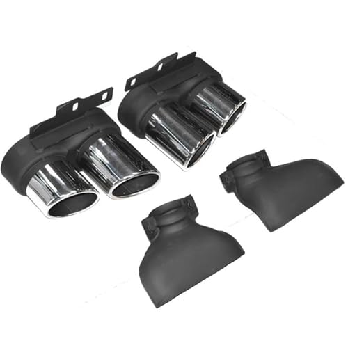 Embouts d'échappement en acier inox argent pour Audi S6 S7 C8 2019-2024
