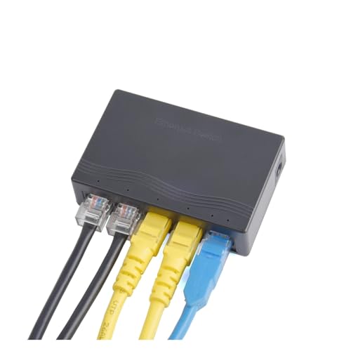 Commutateur réseau 5 ports RJ45 100 Mbit/s avec boîtier ABS compact et alimentation USA incluse