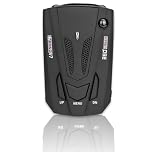 Speed Camera Detector, Long Range Radar Detector with Voice Reminder System, Voice Alerts and Speed Camera Alerts Vehicle Electronics, Car Speed Detectors with 360 Degree Protection(Black)