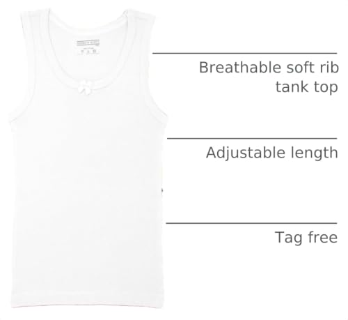 Image of Andrew Scott Girls Camis & Tanks | 100% Cotton Tank Top Layering Undershirts | Multi Pack Colors