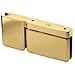 CRL PPH07BR Polished Brass Top or Bottom Mount Prima Pivot Hinge with Attached U-Clamp