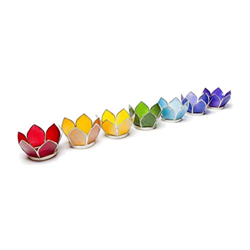 Find Something Different Lotus Lot de 7 photophores argentés 12 x 7,5 x 7,5 cm