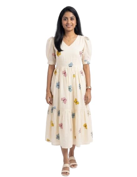 Anita Textile Women's Cotton Printed Embroidery Gown-picture-12