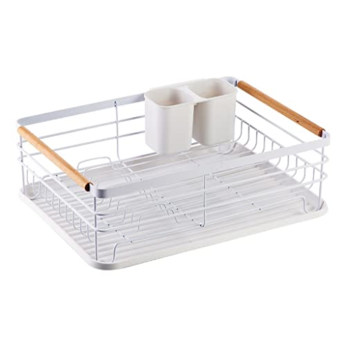 NEBE Escurreplatos Almacenamiento Multifuncional Suministros for el hogar Plato Almacenamiento Rack Cocina Plato Drenador Plato Estante Dish Drying Rack Organizador Escurridor de Platos