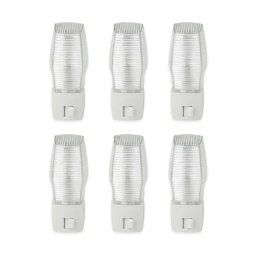 OSKOS 6 Pack Plug in Night Light with Manual On/Off Switch 7W Incandescent Bulb Included ETL Listed