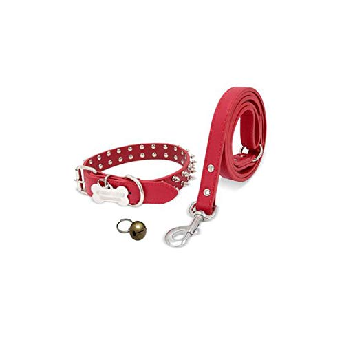Collier pour chien grand chien en microfibre durable REYG style rock à pointes noires