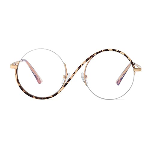 Image of willochra unique Round Blue Light Blocking Glasses for women Elphaba Glasses Metal Frame Computer Anti Eyestrain Eyeglasses