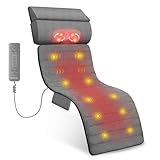 THERAZZAGGE Full Body Massage Mat, Detachable Neck Massager, Back Massager Pad, Massage Chair Full Body, 10 Vibrating Motors, 5 Massage Modes and 3 Heating Settings