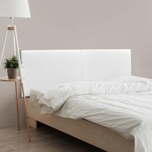 DHOME Testiera in similpelle o tessuto Acualine Liscio DUAL divisa in 2 pezzi Testiera imbottita di...