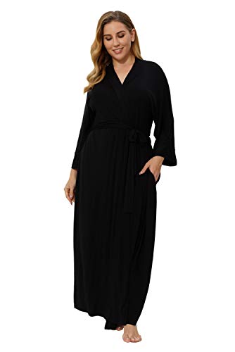 Super Shopping-zone Women's Plus Size Long Robes Kimonos Plus Size Maternity Robes Delivery Robes Sleepwear2