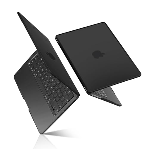 BlueSwan Compatible con Funda MacBook Pro M5 14 Pulgadas 2026-2021 M4 M3 M2 M1 Pro/MAX A3434 A3112 A3185 A3401 A2992 A2918 A2779 A2442, Marco TPU Anti-ruptura+PC Mate Carcasa Anti-Huellas Case, Negro