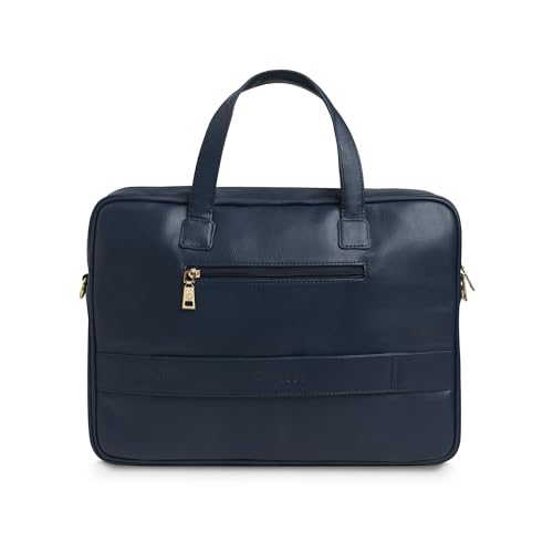 Image of Caprese Siji Tresna Large Laptop Bag for Women with Adjustable & Detachable Strap | Stylish Kashida Embroidery Laptop Handbag | 16-Inch Compatible Spacious Office Bag with Smart Sleeve