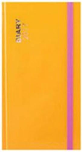 TALLON 2017 WEEK TO VIEW ORANGE SLIM HARDBACK DIARY WITH PINK PAGE EDGES - 1827 ORANGE