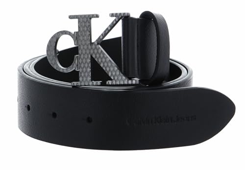 Ceinture CKJ Mono Hardware ceinture homme Calvin Klein noire texturée 40mm W130