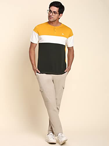 Image of Dennis Lingo Men's Slim Fit Mustard T-Shirt