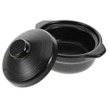 TOYANDONA Cazuela para Cocinar Olla para Estofado Tapa y Asas Dobles Resistente al Calor Adecuada para Sopa y Guisos Hogar y Restaurante 1,26L