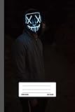 led mask amazon halloween  LED Mask Purge Light Composition Notebook:  Mask Neon Light Reflections College Ruled Journal Design Perfect for All Ages Size 9” x 6” 120 Pges  61