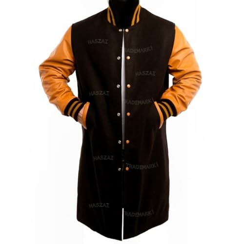 Image of New Letterman Varsity Coats, Baseball Bomber Coats, Long Letterman Coat Jackets, Warm Wool Long Coat