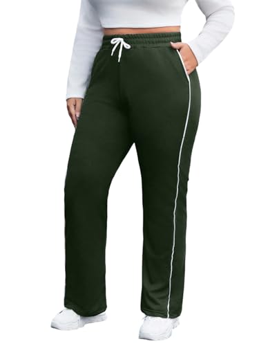 Image of SAKHWALA Women's Track Pants | Plus Size Trackpants for Women | Stylish Gym & Yoga Pants | Striped Lounge Wear | Loose Fit Joggers | Casual Pyjamas