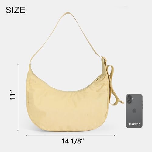 Image of Medium Nylon Crossbody Crescent Bag: Slouchy Style Shoulder Casual with Adjustable Strap