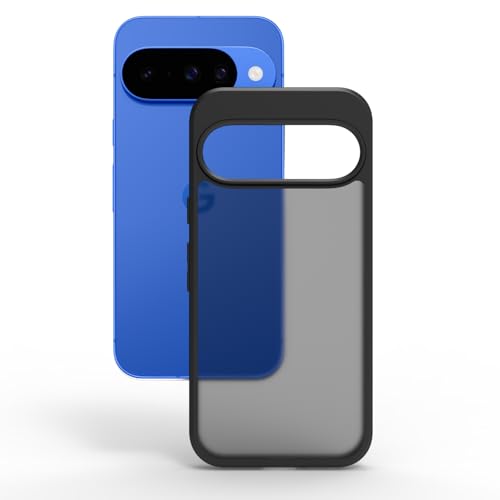 Image of RIGGEAR Shockproof Sleek Hybrid Armor Back Cover Case for Google Pixel 10 / Pixel 10 Pro (Smoke Black Matte PC + Black TPU Bumper)