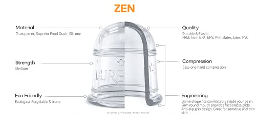 Lure Essentials Zen Cupping Therapy Set 6 Massage Cups For Cellulite, Fascia, Digestive And Respiratory Support For Home Use And Experienced Bodywork #TOP3
