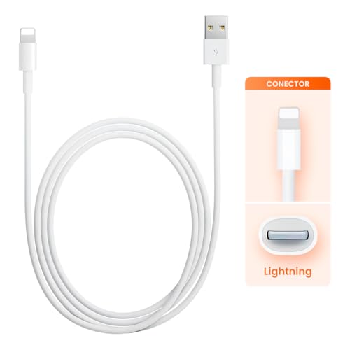 Cabo USB para Lightning Reforçado 1M, Compatível com iPhone 6 7 8 X Xs 11 Se 12 Xr 13 14 Pro Max – C