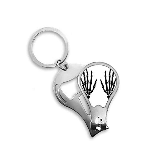 Coupe-ongles de pieds en acier résistant motif main noire