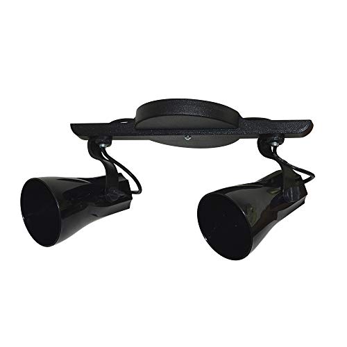 Spot Duplo Trilho - Luminária Teto Ideal Para Praia - Preto