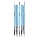 MEEDEN Paint Brush Set Silicone Brush Pens 5mm Tip Width Double-Ended Clay Tools for Shaping Modeling Smoothing Pottery Decorating Pastel Blending Masking Fluid Nail Art Work Pack of 5