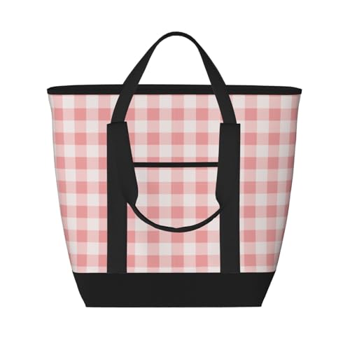 Sac isotherme pour courses et pique-nique imprimé tartran rose chic