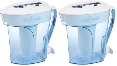 Image of ZeroWater 10-Cup Ready-Pour 5-Stage Water Filter Pitcher 0 TDS for Improved Tap Water Taste - IAPMO Certified to Reduce Lead,Chromium,and PFOA /PFOS,(Pack of 2)