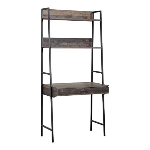 Os Home And Office Ladder Bookcase With Desk, Rustic Planked Knotty Pine #TOP11
