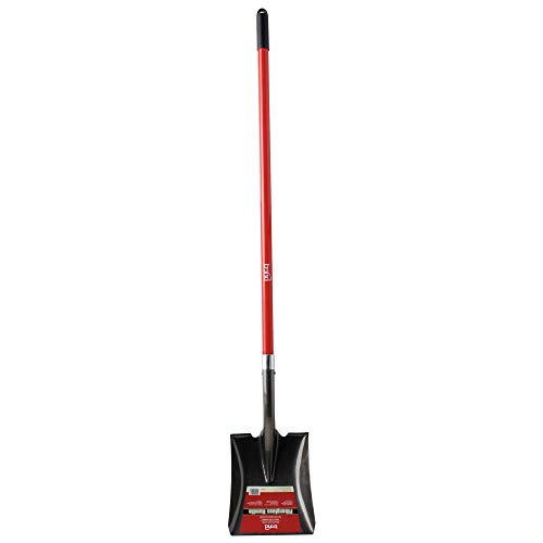 Bond LH003 Long-Handle Fiberglass Square Head Shovel, Red