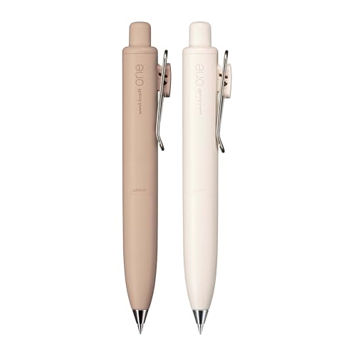 Image of uni one P Retractable Gel Pens, Micro Point (0.5mm), Coffee, Yogurt, Black Ink, 2 Pack