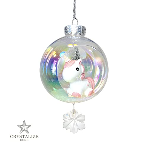 Crystal Birthday Gifts Christmas Ornaments For Christmas Décor For Women, Mom, Dad, Grandma, Grandpa, Kids Sister & Friend - Thinking Of You (Baby Unicorn) #TOP5