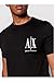 Armani Exchange mens Icon Chest Graphic T-shirt T Shirt, Black, X-Large US