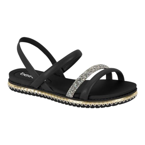 Sandália Beira Rio 8321.1546 Elastico Plataforma Salto Baixo Feminino