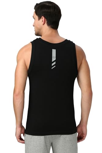 Image of Van Heusen Men's Cotton Regular Fit Sport Graphic Print Vest - Super Soft, Sleeveless,