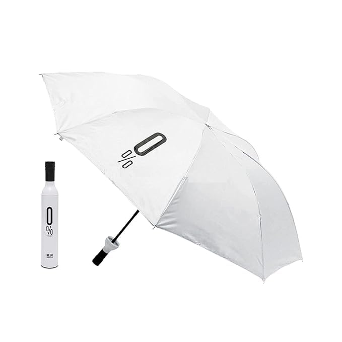 Image of Bottle Umbrella Double Layer Folding Automatic Open for Girls, Multiuse Windproof Protect- Sunlight Cold Wave Heat Wave, Dust & UV Rain Size 21 Inch with Bottle Cover for Men & Women