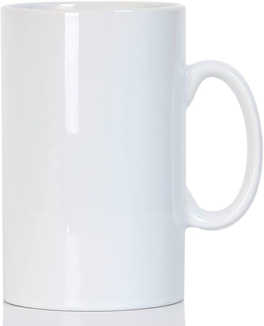 28 OZ Extra Large Ceramic Coffee Mug, Smilatte M018 Classic Porcelain Boss Super Big Tea Cup with Handle for Office and Home, White